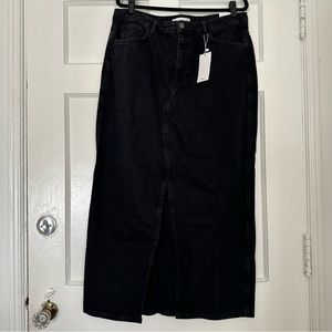 MANGO // denim maxi skirt